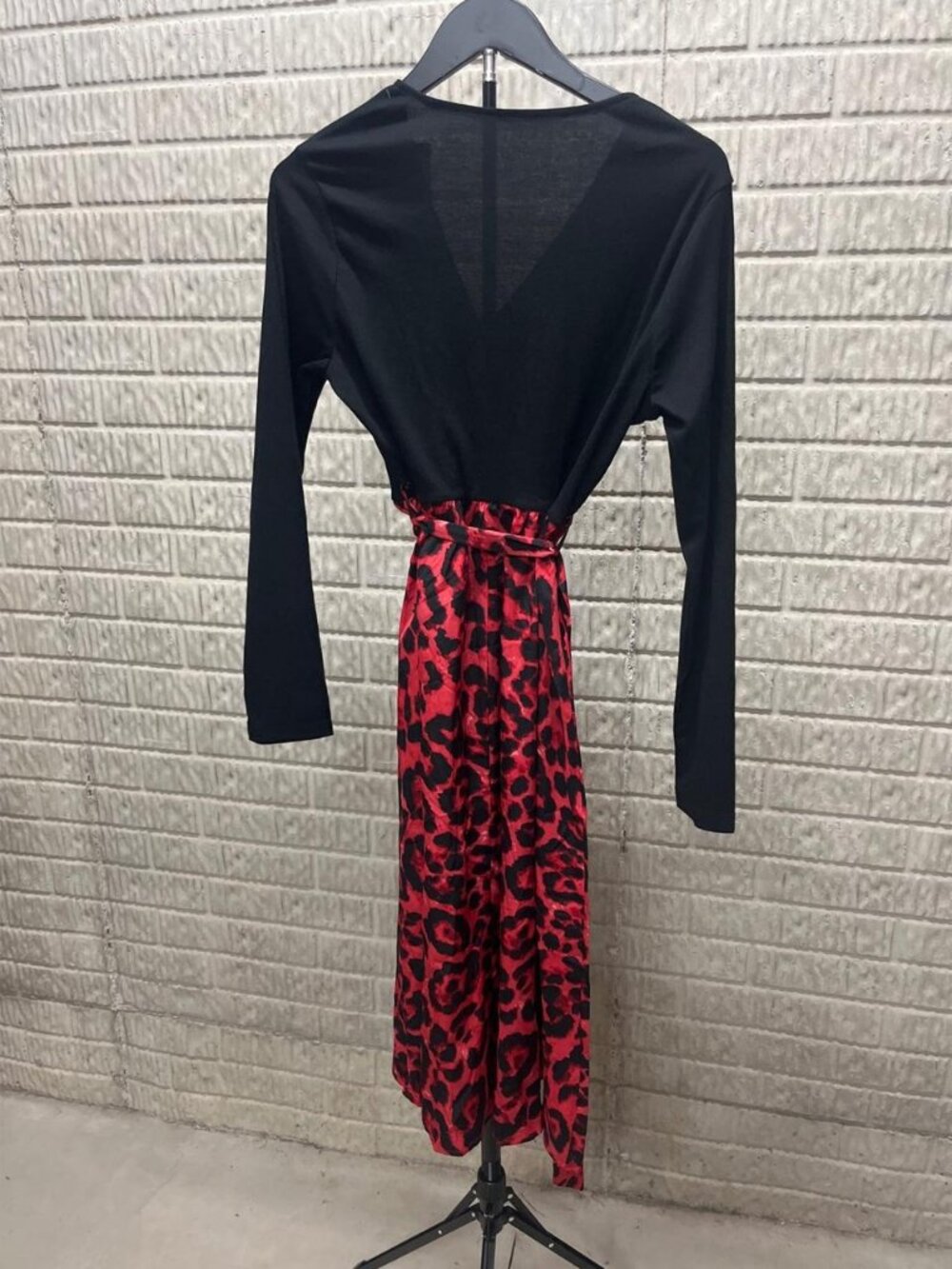 Red Leopard Print Long Sleeve